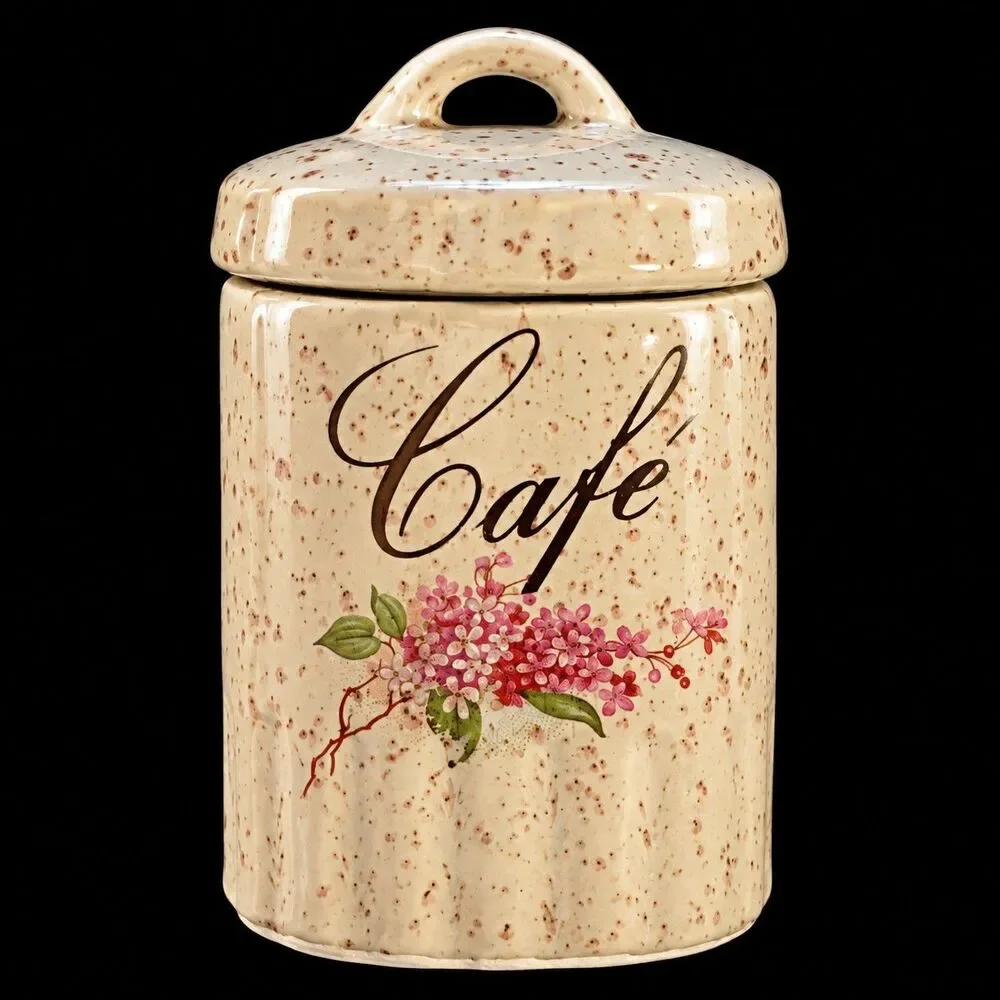 Vintage French Country 4 piece Canister by Blue Mountain Pottery, Country Charm